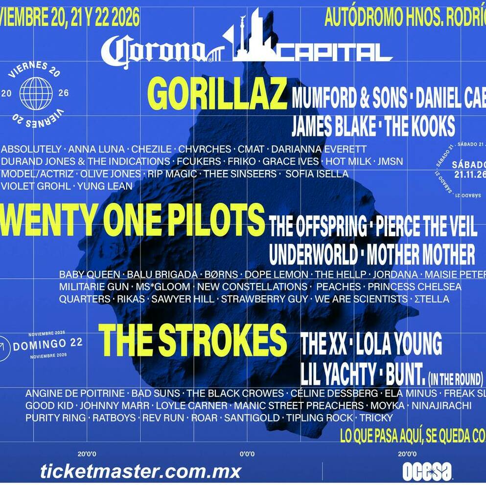 Este es el cartel del Corona Capital 2026 (@CoronaCapital)