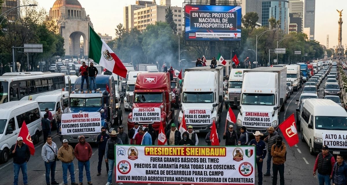 Megamarcha transportistas CDMX HOY 20 de mayo 2026 | Foto: Gemini AI