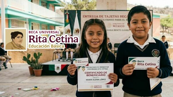 Revelan lugares y fechas para entregar tarjetas de la Beca Rita Cetina 2026. (Gemini IA).