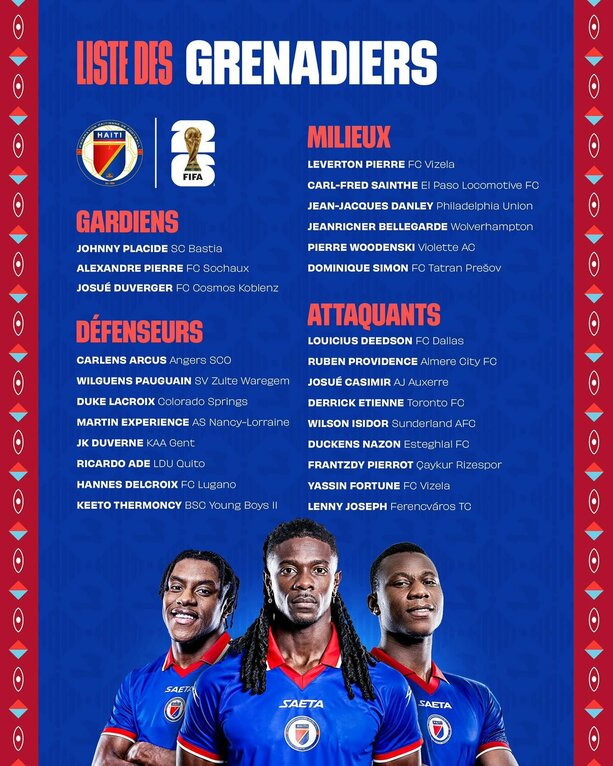 Convocatoria de Haití para el Mundial / X: Haití
