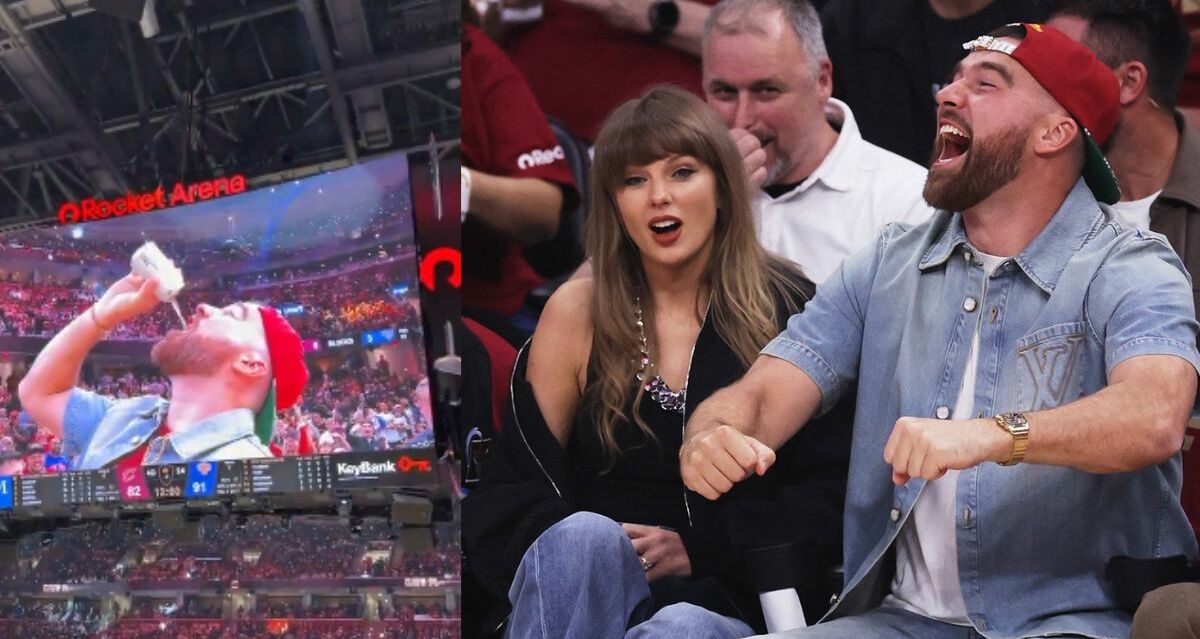 Fans enloquecen tras inesperada aparición de Taylor Swift y Travis Kelce en juego de la NBA