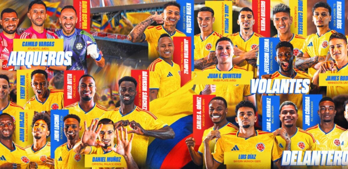 Colombia forma parte del Grupo K del Mundial 2026 (fcf.com.co)