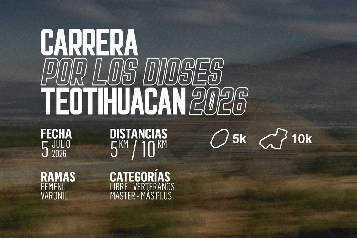 Carrera por los Dioses Teotihuacán 2026 une running, cultura y tradición | Foto: Carrera por los Dioses Teotihuacán