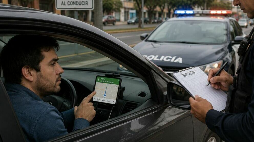 Confirman multa de más de 2 mil pesos por usar GPS al manejar: a quiénes y dónde. (FOTO: ChatGPT).