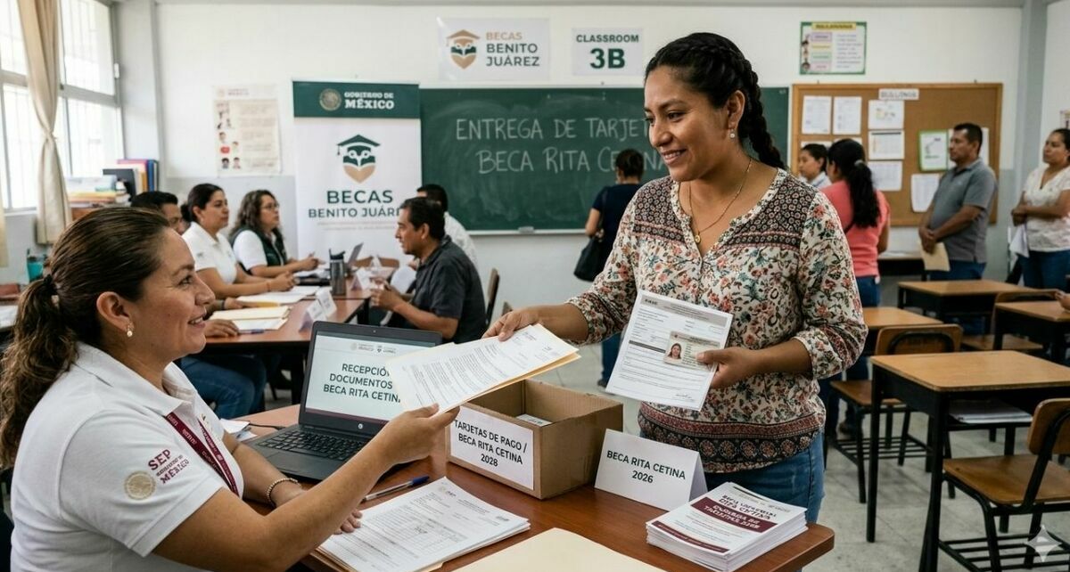 Conoce los documentos que deberás llevar para recoger la tarjeta de la Beca Rita Cetina. Foto: Gemini AI