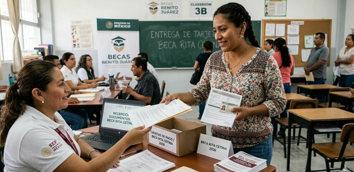 Conoce los documentos que deberás llevar para recoger la tarjeta de la Beca Rita Cetina. Foto: Gemini AI