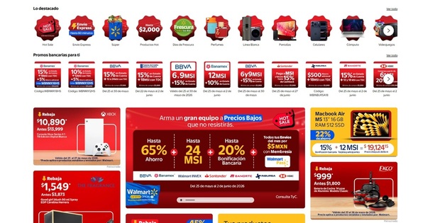 Hot Sale en Walmart | Foto: Captura de pantalla