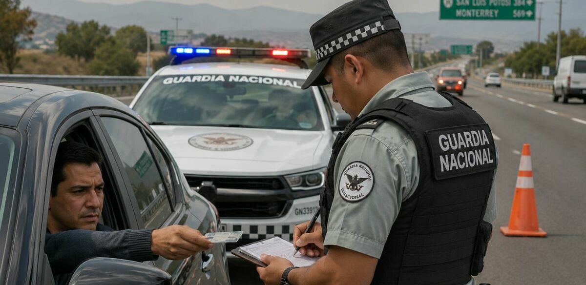 ¿Manejas en carreteras? Estas son las sanciones que podría imponerte la Guardia Nacional. (ChatGPT).