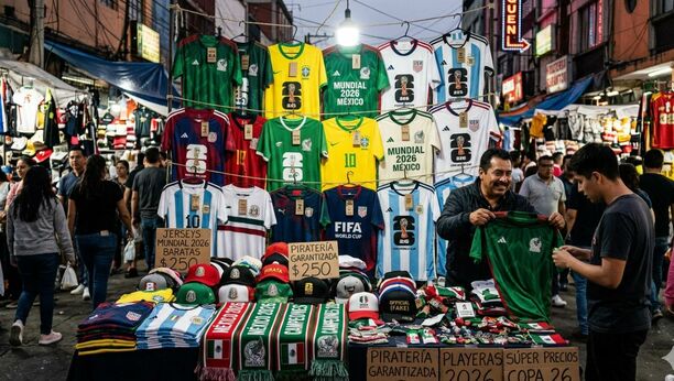 Piratería y Mundial FIFA 2026: el mercado clandestino que ya despega en México | Foto: Gemini AI