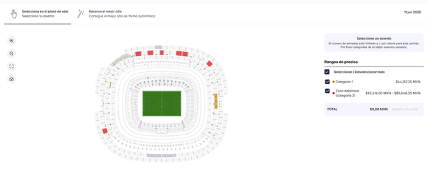 Boletos para el México vs. Sudáfrica (FIFA)
