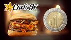 Este será el horario de promoción de hamburguesas de Carl's Jr. a 1 peso este 2026. (Canva y Especial).