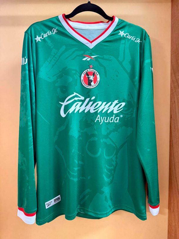 La parte frontal del jersey de Xolos. (Foto: Mediotiempo)