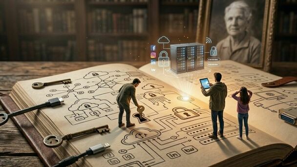 Muchas personas no saben qué pasa con los datos digitales de personas fallecidas (Imagen creada con IA)