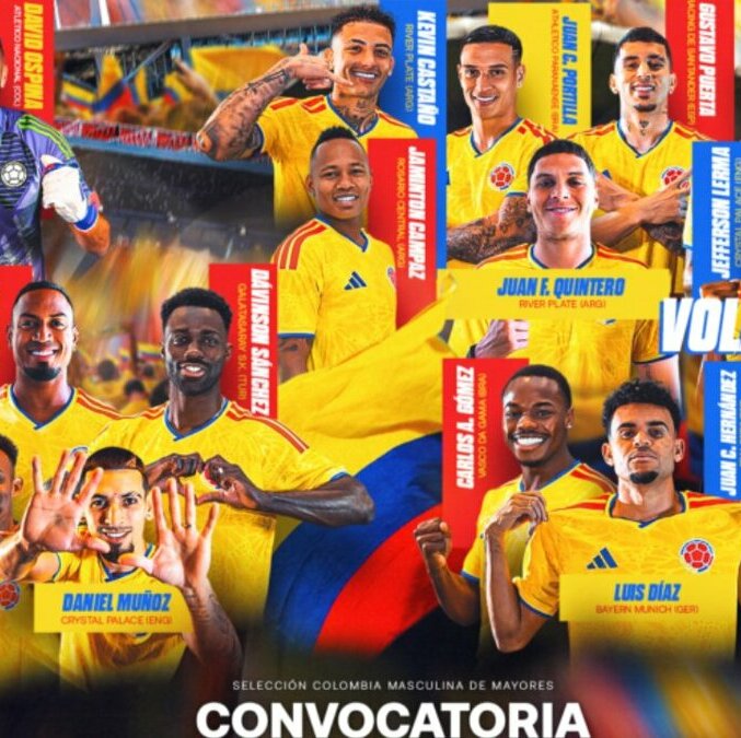Colombia forma parte del Grupo K del Mundial 2026 (fcf.com.co)