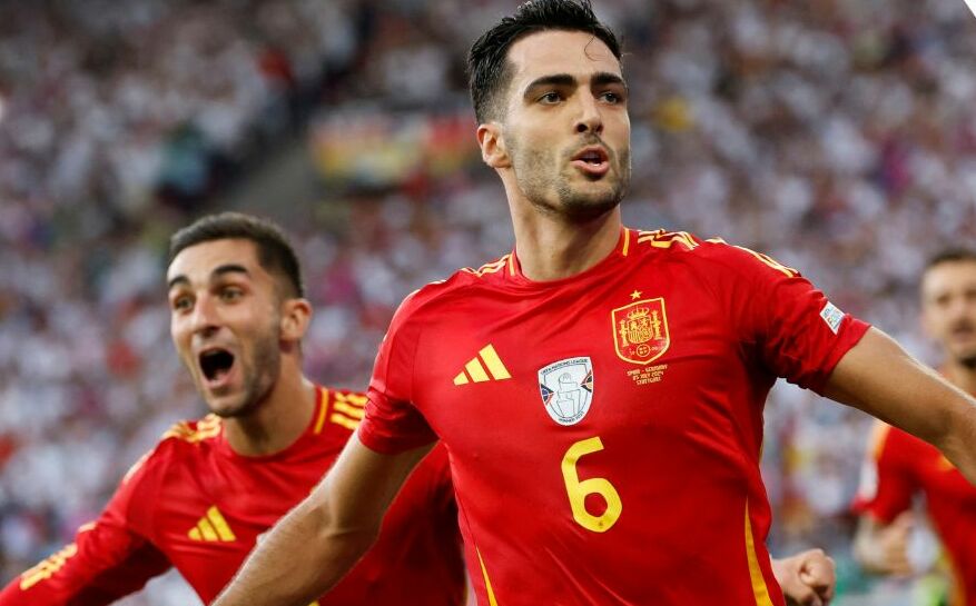 Mikel Merino marcó el gol del triunfo para España ante Alemania (Reuters)