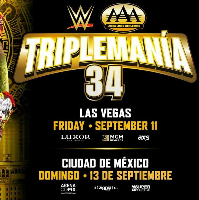 WWE y AAA revelan precios de boletos para Triplemanía 2026: así puedes conseguirlos. (@luchalibreaaa).