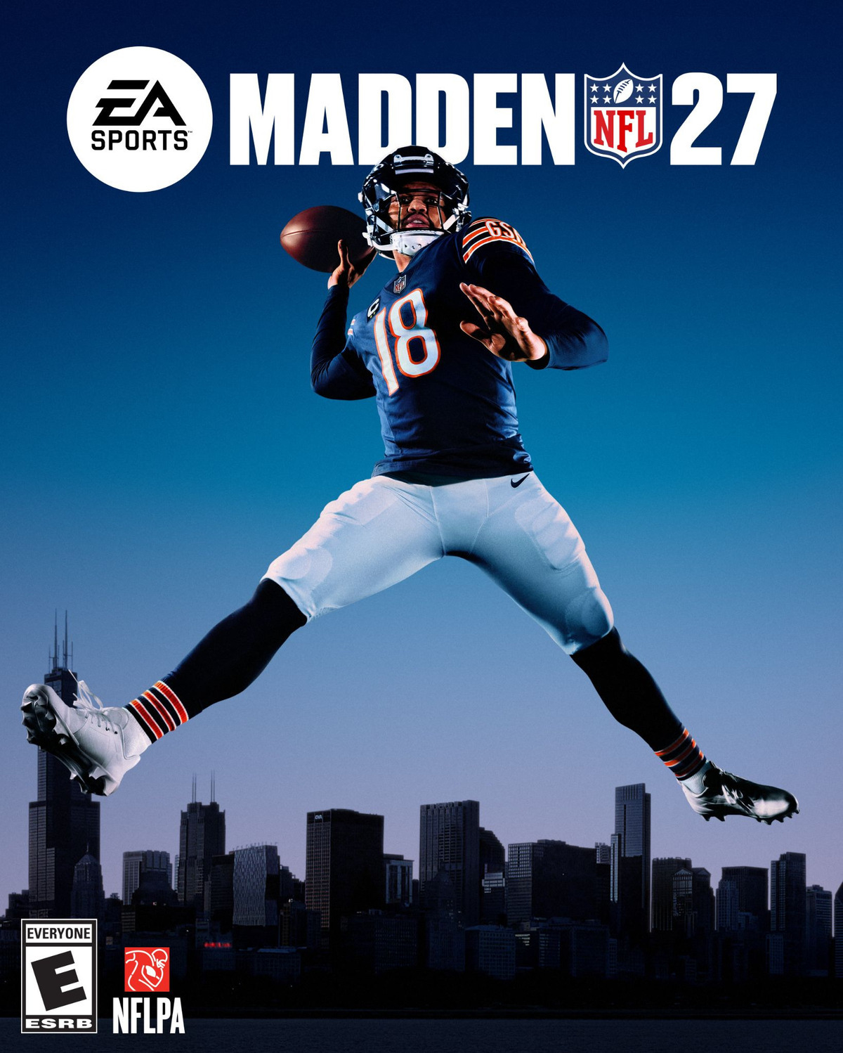 Caleb Williams es el primer jugador de Chicago Bears en protagonizar la portada de Madden 27. Foto: Cortesía