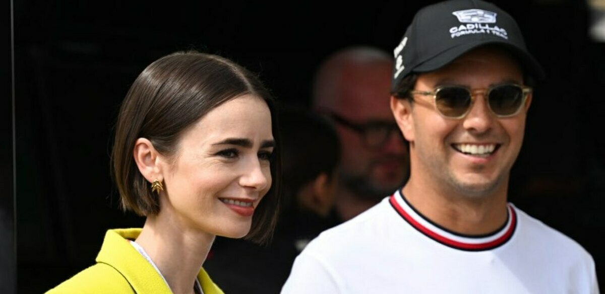 Lily Collins estuvo con Sergio Pérez en Mónaco (X @Motorsport)