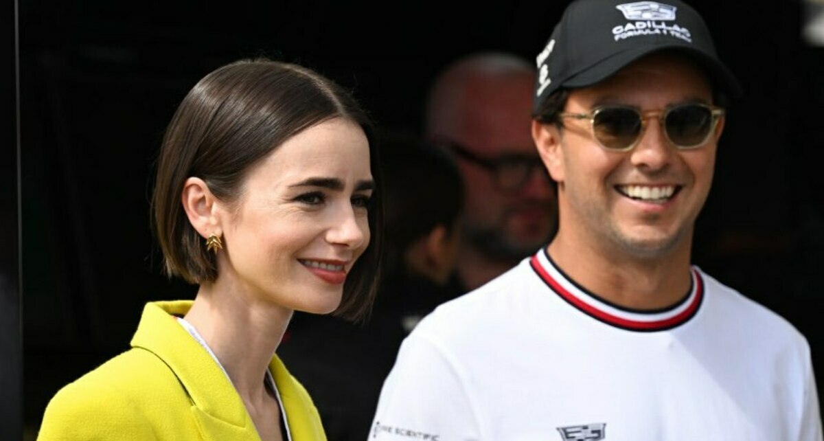 Lily Collins estuvo con Sergio Pérez en Mónaco (X @Motorsport)