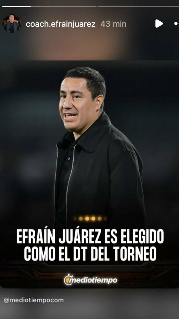 Efraín Juárez compartió historias en su Instagram (Captura)