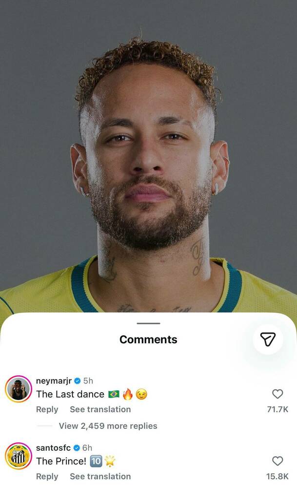 Neymar reveló que el Mundial 2026 sería el último en su carrera (captura de pantalla Instagram fifaworldcup)