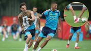 Gavi y su entrada a Rodri en una práctica (Reuters/Beanyman Sports)