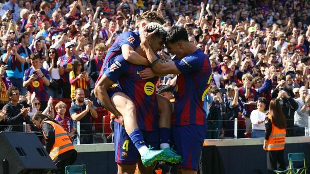 Ronald Araújo dio el triunfo al Barcelona (Reuters)