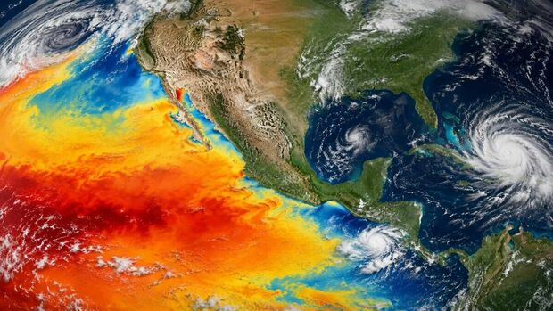 El Súper Niño podría provocar temperaturas extremas y fuertes lluvias. Foto: ChatGPT