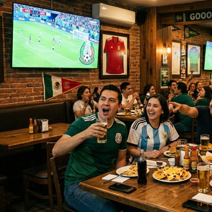 Transmitir partidos del Mundial en tu comercio sin permiso puede costarte miles de pesos | Foto: Gemini AI