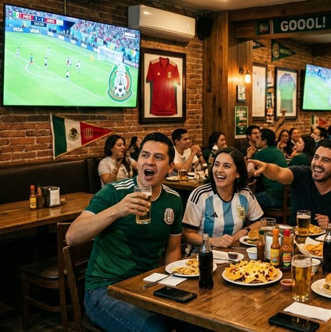 Transmitir partidos del Mundial en tu comercio sin permiso puede costarte miles de pesos | Foto: Gemini AI
