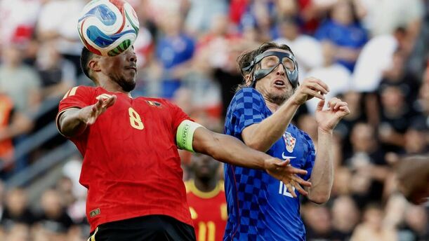 Modric jugó con protección en el rostro. (Foto: EFE)