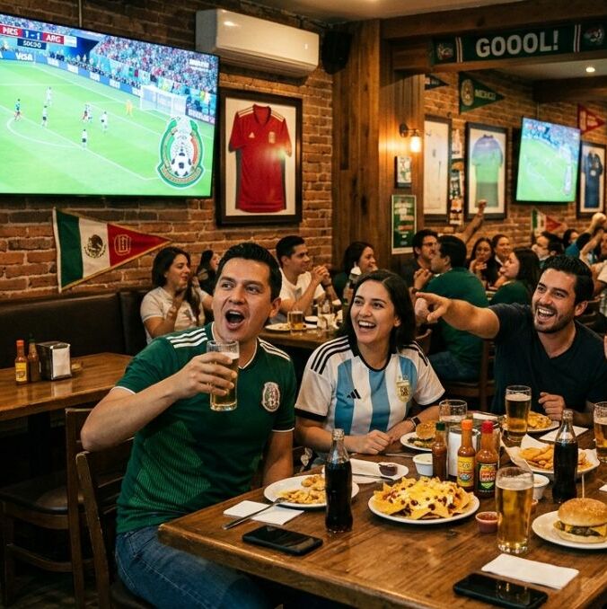 Transmitir partidos del Mundial en tu comercio sin permiso puede costarte miles de pesos | Foto: Gemini AI