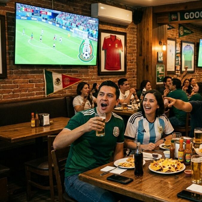 Transmitir partidos del Mundial en tu comercio sin permiso puede costarte miles de pesos | Foto: Gemini AI