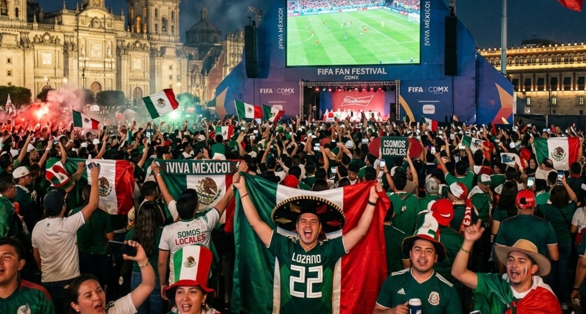 La Ciudad de México tendrá 12 Fan Festivals gratuitos para la Copa del Mundo 2026. Foto: Gemini AI