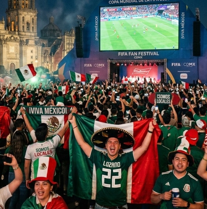 La Ciudad de México tendrá 12 Fan Festivals gratuitos para la Copa del Mundo 2026. Foto: Gemini AI