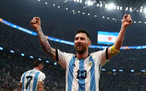 Messi celebra en Qatar 2022 (Reuters)