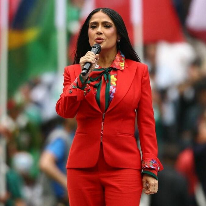 Así fue el mensaje de Salma Hayek en la Inauguración del Mundial 2026. (Reuters).