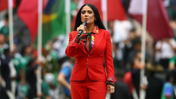 Así fue el mensaje de Salma Hayek en la Inauguración del Mundial 2026. (Reuters).