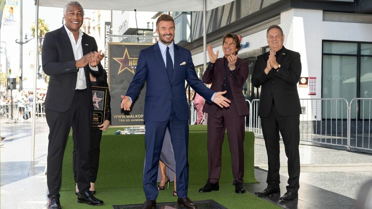 David Beckham se unió al Paseo de la Fama de Hollywood (Fotografía: EFE)
