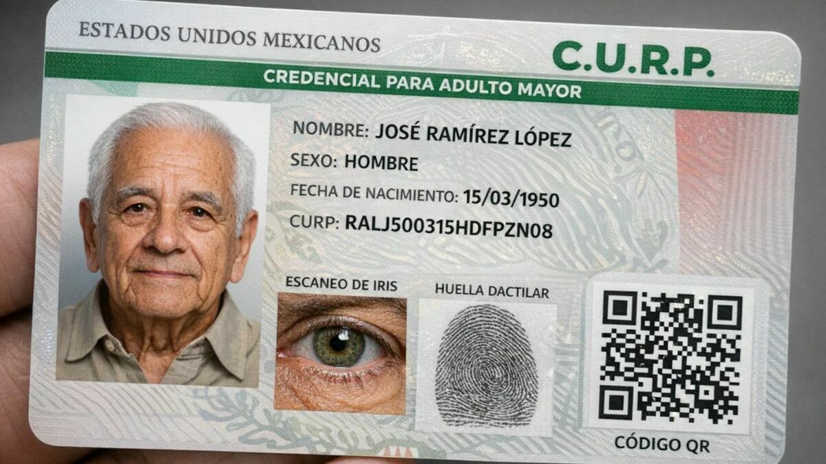 Adultos mayores pueden agendar cita en línea para tramitar la CURP Biométrica en 2026. Foto: Sora IA