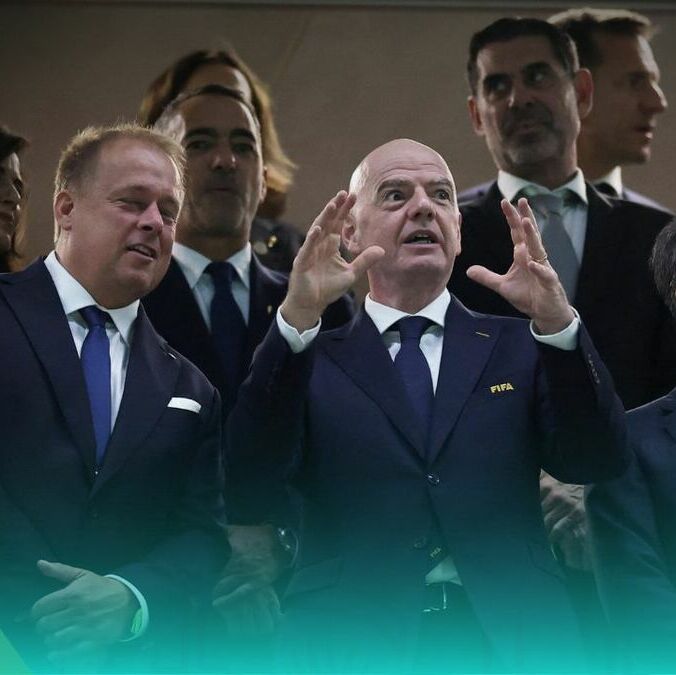 Gianni Infantino en el Corea del Sur vs. Chequia (Reuters)