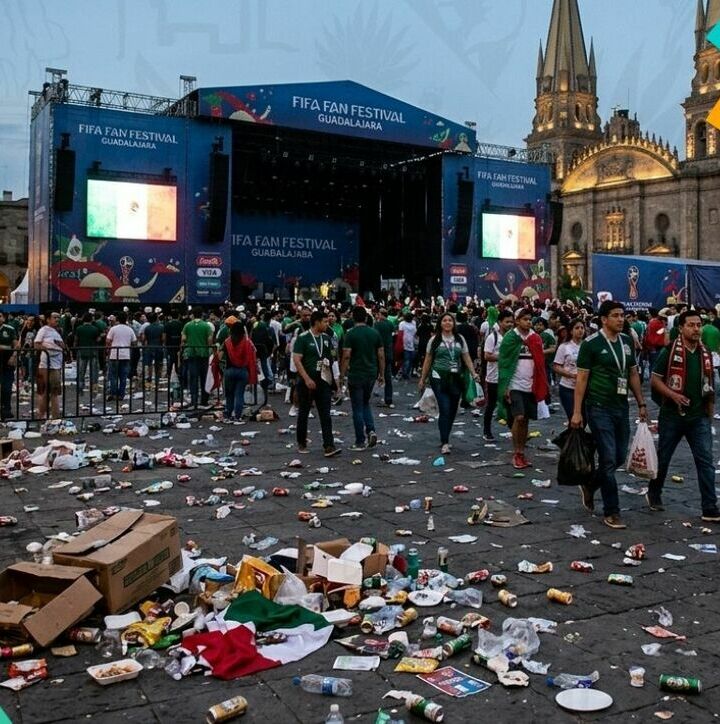 Mundial 2026: la celebración en Guadalajara deja 36.8 toneladas de desechos | Foto: Gemini