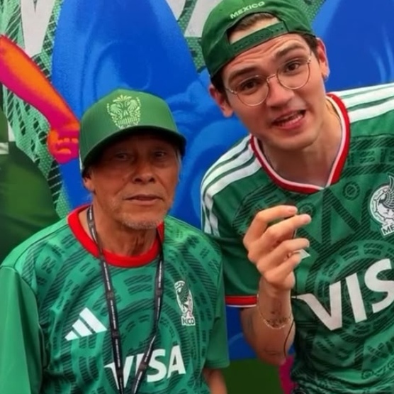 Un aficionado cumplió su sueño de asistir al Mundial (Captura Instagram @visamx)