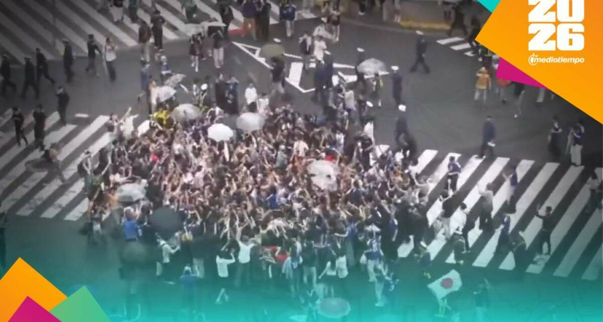 Afición de Japón celebró de manera ordenada en Shibuya / Captura de pantalla