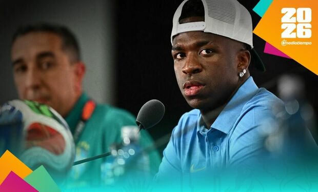 Vinicius quiso hablar en portugués y no en español. (Foto: Reuters)