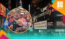 Argelinos y argentinos protagonizaron momentos de tensión en Times Square previo a su partido en el Mundial 2026. (Foto: Rémy Buisine)