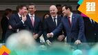 Gianni Infantino en el Irán vs. Nueva Zelanda del Mundial 2026 (Reuters)