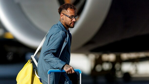 Neymar llegando a Estados Unidos con Brasil (Reuters)