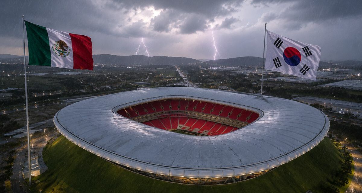 El clima entra al partido: pronostican lluvias eléctricas para el México-Corea del Sur| Foto: ChatGpt