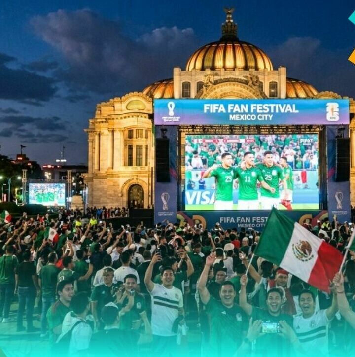 Centro Histórico de la CDMX tendrá 11 pantallas adicionales para ver el partido de México vs Corea del Sur | Foto: Gemini AI